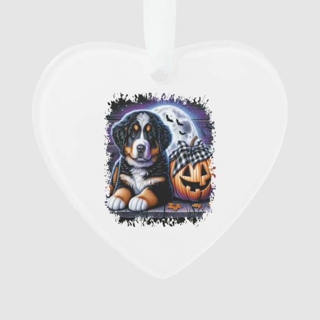 Bernese Mountain Dog Halloween Ornament (Front)