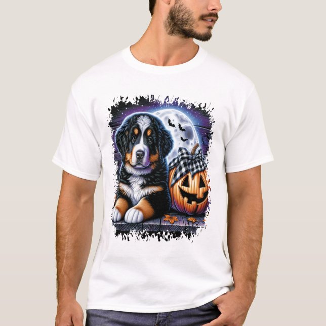Bernese Mountain Dog Halloween T-Shirt (Front)