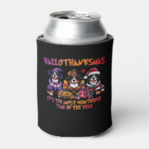 Bernese Mountain Dog Halloween Thanksgiving Christ Can Cooler