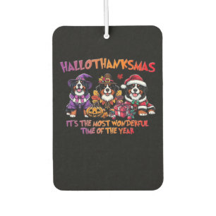 Bernese Mountain Dog Halloween Thanksgiving Christ Car Air Freshener