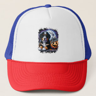 Bernese Mountain Dog Halloween Trucker Hat