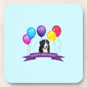 Bernese Mountain Dog Happy Birthday Coaster