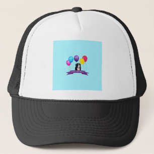 Bernese Mountain Dog Happy Birthday Trucker Hat