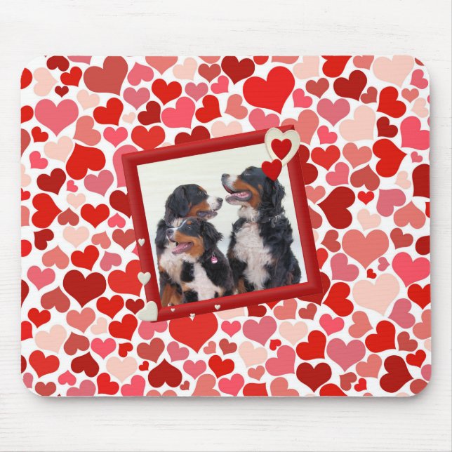 Bernese Mountain dog Heart Mousepad (Front)