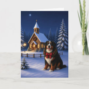 Bernese Mountain Dog Holiday Card