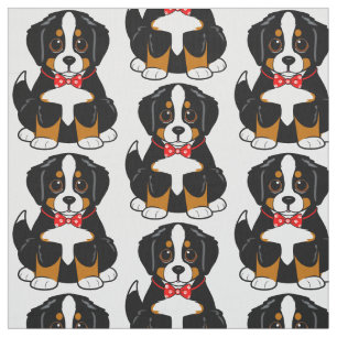 Bernese Mountain Dog in Bow Tie Fabric