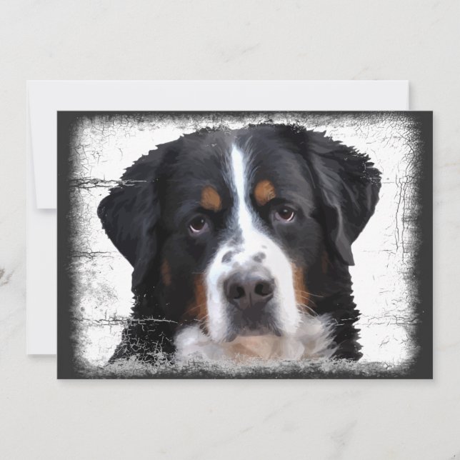 Bernese Mountain Dog Invitation (Front)