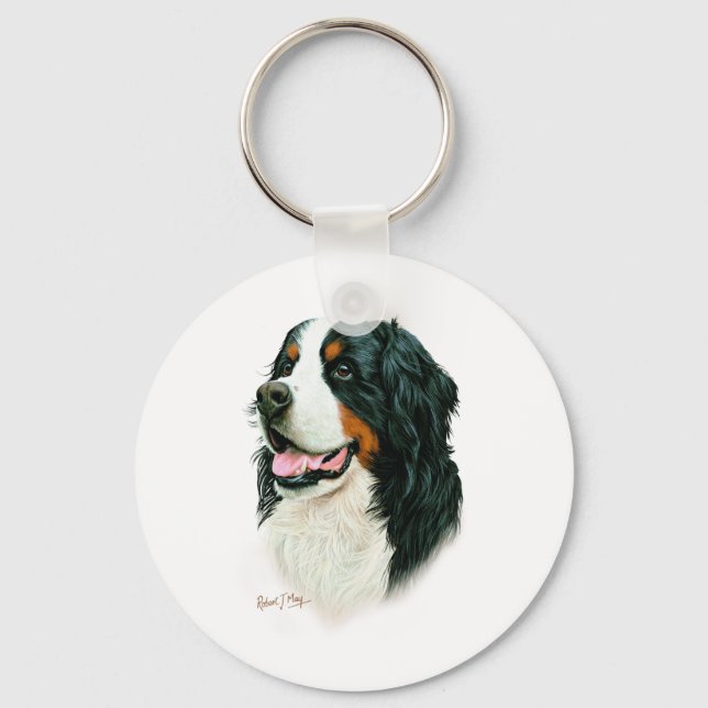 Bernese Mountain Dog Key Ring (Front)