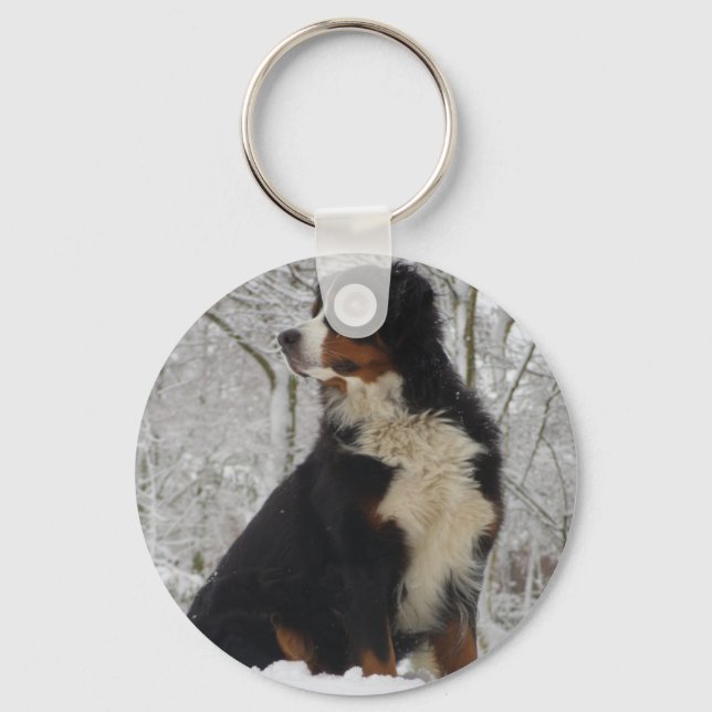 Bernese Mountain Dog Key Ring (Front)