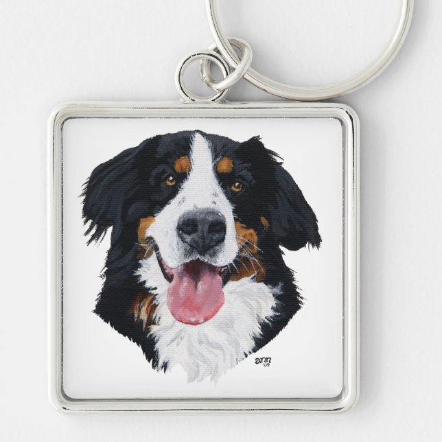 Bernese Mountain Dog Key Ring (Front)