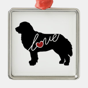 Bernese Mountain Dog Love Metal Tree Decoration
