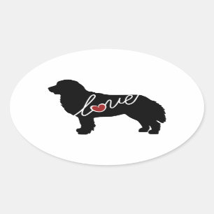 Bernese Mountain Dog Love Oval Sticker
