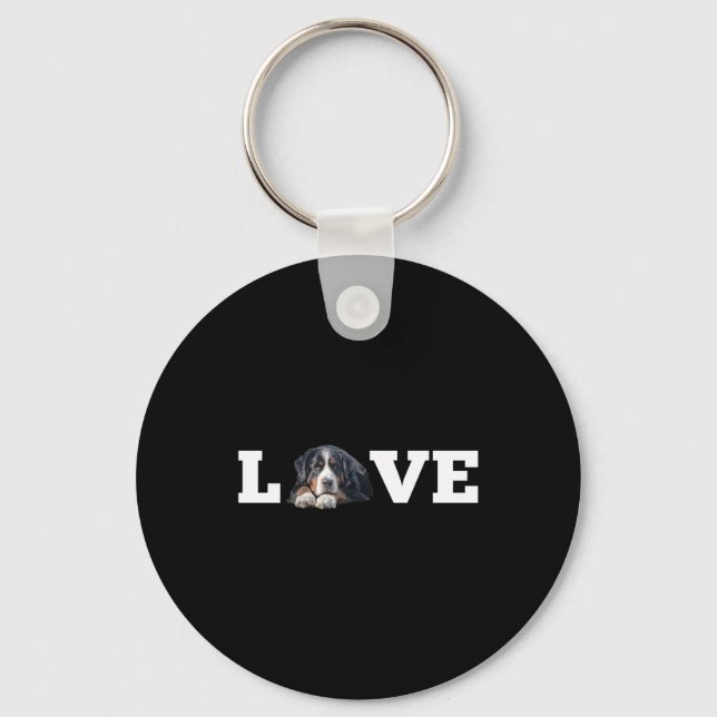 Bernese Mountain Dog Love Pet Lovers   Key Ring (Front)