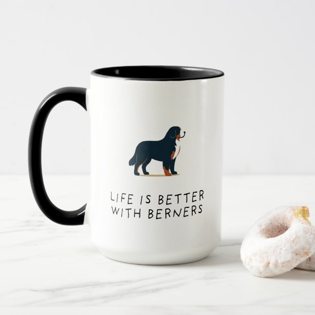 Bernese Mountain Dog Lover Mug (With Donut)