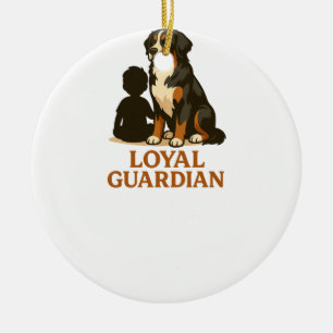 Bernese Mountain Dog Loyal Family Guardian Ceramic Tree Decoration