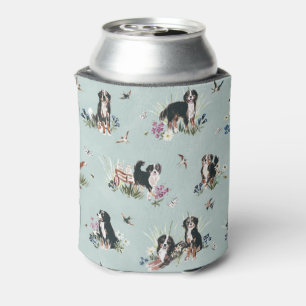 BERNESE MOUNTAIN DOG Lt Blue Can Cooler