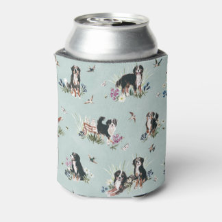 BERNESE MOUNTAIN DOG Lt Blue Can Cooler