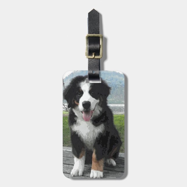 Bernese Mountain Dog luggage Tag (Front Vertical)