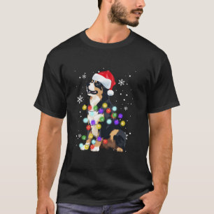 Bernese Mountain Dog Merry Dogmas Santa Christmas  T-Shirt