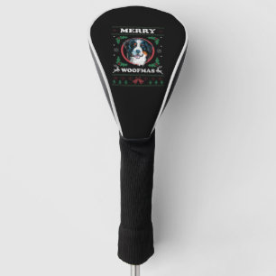 Bernese Mountain Dog Merry Woofmas Christmas Dog G Golf Head Cover