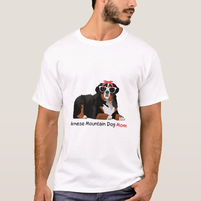 Bernese Mountain Dog Mom Bandana Pet Lover Gift T-Shirt (Front)