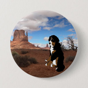Bernese Mountain Dog Monument Valley 7.5 Cm Round Badge