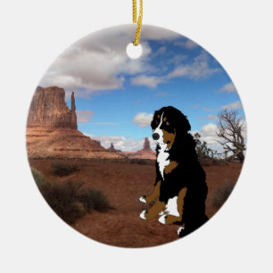 Bernese Mountain Dog Monument Valley Ceramic Tree Decoration