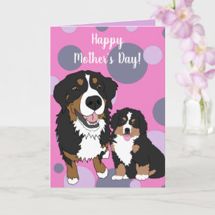 Bernese Mountain Dog Mother’s Day Card