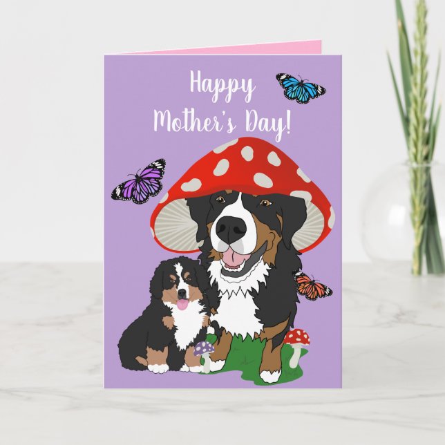 Bernese Mountain Dog Mothers Day Card (Front)