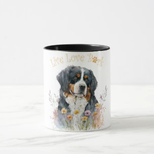 Bernese Mountain Dog Mum Floral Mug