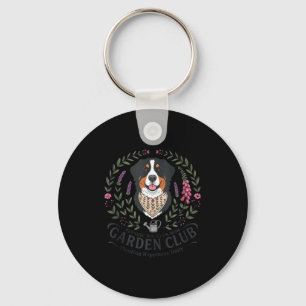 Bernese mountain dog mum garden club mothers day key ring