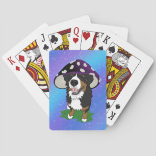 Bernese Mountain Dog Mushroom Cap Playing Cards
