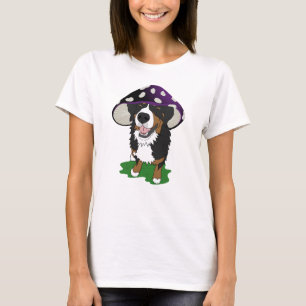 Bernese Mountain Dog Mushroom Cap T-Shirt