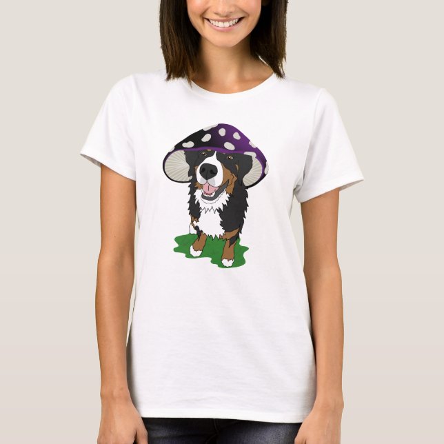Bernese Mountain Dog Mushroom Cap T-Shirt (Front)