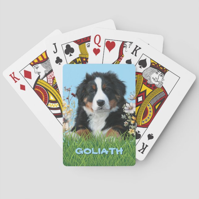 Bernese Mountain Dog Name Playing Cards (Back)