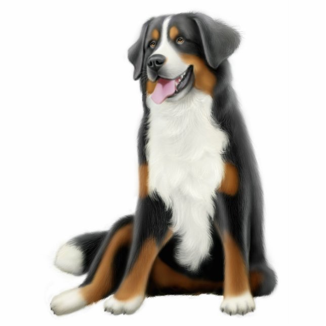 Bernese Mountain Dog Ornament Photo Sculpture Decoration (Front)