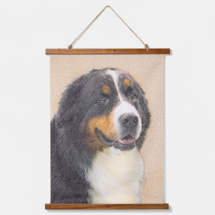 Bernese Mountain Dog Painting - Cute Original Do Hanging Tapestry
