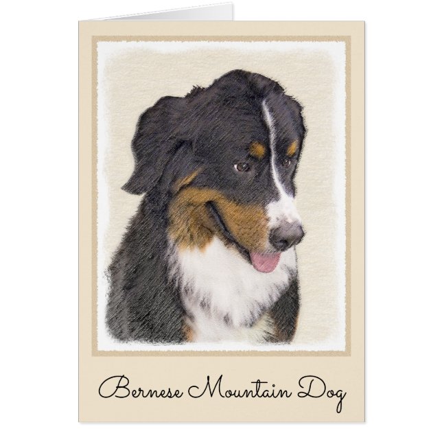 Bernese Mountain Dog Painting - Original Dog Art (Front)