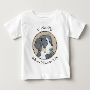 Bernese Mountain Dog Painting - Original Dog Art Baby T-Shirt