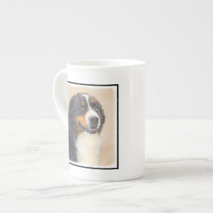 Bernese Mountain Dog Painting - Original Dog Art Bone China Mug