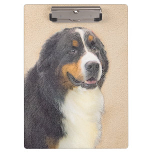 Bernese Mountain Dog Painting - Original Dog Art Clipboard