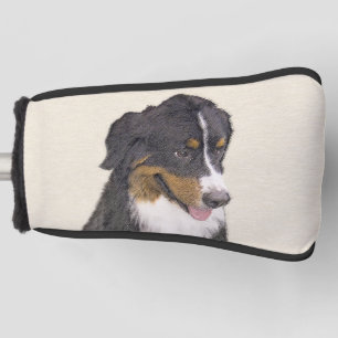 Bernese Mountain Dog Painting - Original Dog Art Golf Head Cover