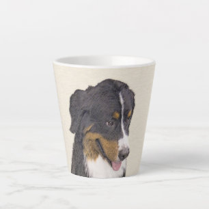 Bernese Mountain Dog Painting - Original Dog Art Latte Mug