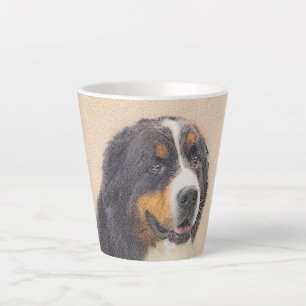 Bernese Mountain Dog Painting - Original Dog Art Latte Mug