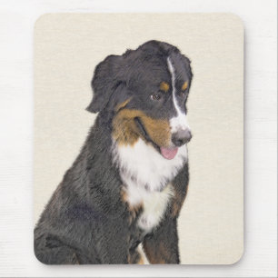 Bernese Mountain Dog Painting - Original Dog Art Mouse Mat