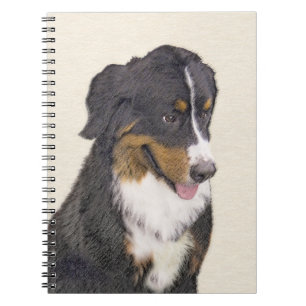 Bernese Mountain Dog Painting - Original Dog Art Notebook