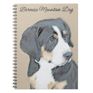 Bernese Mountain Dog Painting - Original Dog Art Notebook