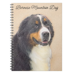 Bernese Mountain Dog Painting - Original Dog Art Notebook