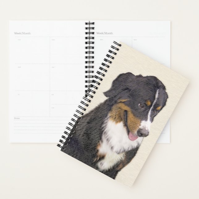 Bernese Mountain Dog Painting - Original Dog Art Planner (Display)