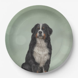 Bernese Mountain Dog Paper Plate
